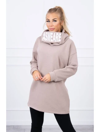 Zateplená mikina s kapucí béžová Zateplená mikina s kapucí béžová