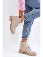 Flat Boots Lewski Shoes 3285 Světle béžová