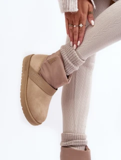 Oceněné Sněhové Boty Na Platformě Bežové  Big Star MM274152