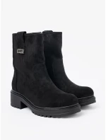 Pohodlné černé  kotníčkové boty dámské Obcas