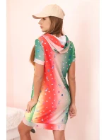 Dámské šaty na ramínkách s ozdobnými sponami béžová