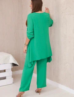 Sada halenky + kalhot s přívěskem jasně zelená