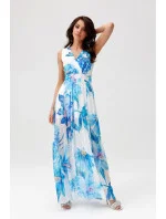 Denní šaty SUK0477 modro-bílé - Roco Fashion Denní šaty SUK0477 modro-bílé - Roco Fashion