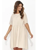 Denní šaty NU470 béžové - Numinou Denní šaty NU470 béžové - Numinou