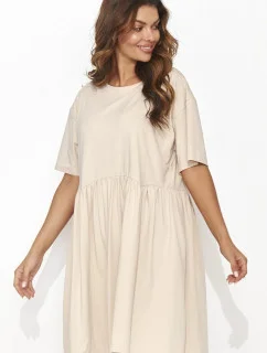 Denní šaty NU470 béžové - Numinou