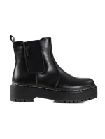 Stylové dámské  kotníčkové boty  na plochém podpatku