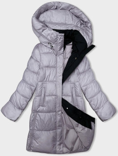 Dámská zimní bunda ve vřesové barvě s kapucí Glakate (LU-238001#)