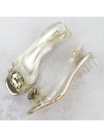 Dámské vestavěné ažurové sandály béžové Sabatina