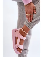 Dámské sandály na platformě Big Star NN274A533 růžové