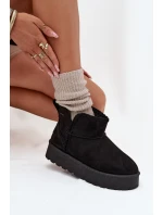 Dámské Sněhule Na Platformě S Prošitím Big Star SS274128 Černé
