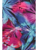 323-2 Pohodlné oversize šaty s vázáním na rukávech - barevné květy 323-2 Pohodlné oversize šaty s vázáním na rukávech - barevné květy