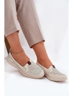 Prodyšné Baletky Z Přírodní Kůže Vinceza 95336 Béžové