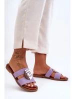 Módní Pantofle S Lesklou Ozdobou Fialové Deep Breath Módní Pantofle S Lesklou Ozdobou Fialové Deep Breath