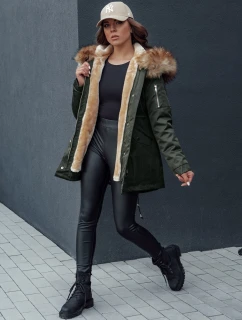 Dámská zimní bunda parka s kapucí AVENA II zelená FashionStreet TY4512