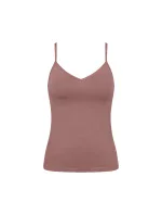 Dámské tílko GO Daily Cotton Spaghetti Top - BROWN - hnědé 1141 - SLOGGI Dámské tílko GO Daily Cotton Spaghetti Top - BROWN - hnědé 1141 - SLOGGI