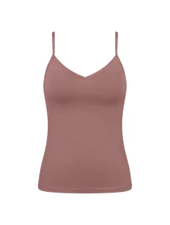 Dámské tílko GO Daily Cotton Spaghetti Top - BROWN - hnědé 1141 - SLOGGI