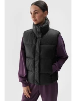 Pánská Bezrukávová Pěnová Vesta Se Syntetickým Výplní Černá 4F 4FWAW24TVJAF140-20S Pánská Bezrukávová Pěnová Vesta Se Syntetickým Výplní Černá 4F 4FWAW24TVJAF140-20S