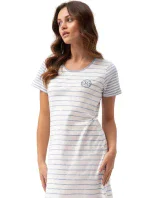 Dámské noční košle 196 kr/r bílo-šedá - Luna Dámské noční košle 196 kr/r bílo-šedá - Luna