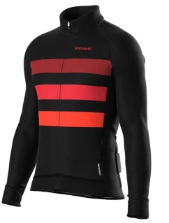 Biemme košile s dlouhým rukávem CALDERONE černá červená XXL