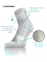 Frotte Sportovní ponožky AMZ bílá - Sesto Senso