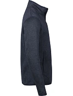 Tee Jays TJ 9615 Pánská melanžová pletená fleecová bunda 18.9615 navy melange
