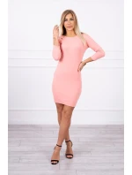 Šaty s ozdobnými knoflíky meruňková Šaty s ozdobnými knoflíky meruňková