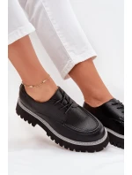 Dámské Mokasíny Se Šněrováním Big Star NN274052 Černé Dámské Mokasíny Se Šněrováním Big Star NN274052 Černé