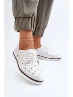 Dámské kožené boty, bílá S.Barski Dámské kožené boty, bílá S.Barski