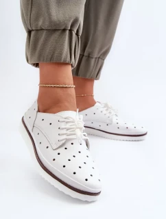 Dámské kožené boty, bílá S.Barski