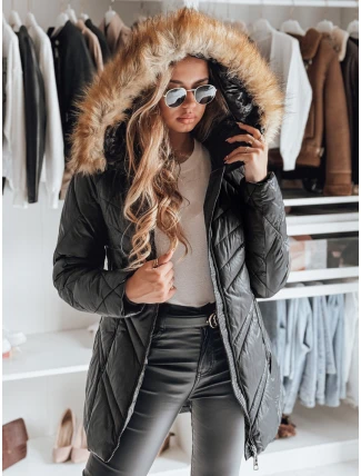 Dámská prošívaná zimní bunda SOLARIS černá FashionStreet TY4007