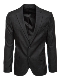 Pánské jednořadové sako černé FashionStreet MX0626