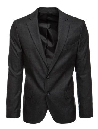 Pánské jednořadové sako černé FashionStreet MX0626