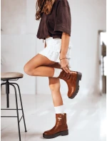 Dámské velbloudí kozačky s přezkou FashionStreet ZY1220