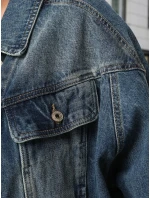 Dámská krátká džínová bunda klasického střihu modrá FashionStreet TY5632