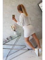 Souprava halenky a sukně bílá