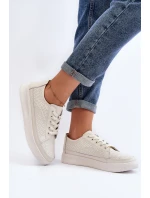 Dámské kožené sportovní tenisky Bílé Failla