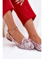 Dírové baleríny s odhaleným podpatkem Multikolor Navinnia