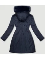 Tmavě modro-červená oboustranná dámská bunda pro přechodné období J Style (16M9159-215)