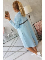 Delší zadní plášť modrý