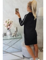 Šaty s reflexním potiskem černé