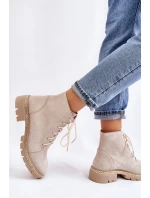Flat Boots Lewski Shoes 3285 Světle béžová