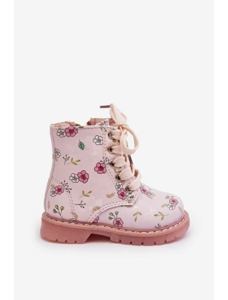 Dětské zateplené boty na zip Růžové Dolida
