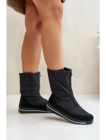 Dámské Sněhule S Zipem Progress PROGJ-22-130 Černé Dámské Sněhule S Zipem Progress PROGJ-22-130 Černé