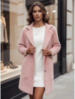 Dámský alpakový kabát RITA II růžový FashionStreet NY0681 Dámský alpakový kabát RITA II růžový FashionStreet NY0681