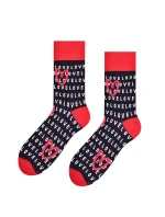 Vzorované pánské ponožky Steven art.136 Srdíčka