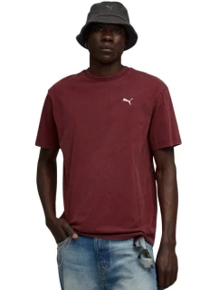 Pánské tričko Puma Ess Elevated Relaxed Wash Tee burgundy 688048 96 pánské