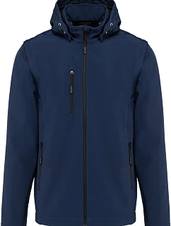 Kariban K 422 Unisex 3-vrstvá softshellová bunda s kapucí 20.K422 navy