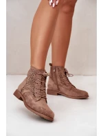 Dámské Boty Se Vzorem Hnědé S.Barski HY66-136