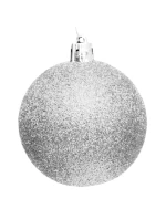 DEKORATIVNÍ PLASTOVÁ CETKA BEZPEČNÁ 12KS PRŮMĚR 60MM STŘÍBRNÁ