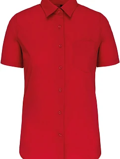Kariban K 548 Popelínová halenka "Judith" s krátkým rukávem 20.K548 classic red